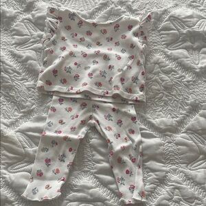 Cute Floral Baby Set with Ruffle Sleeves